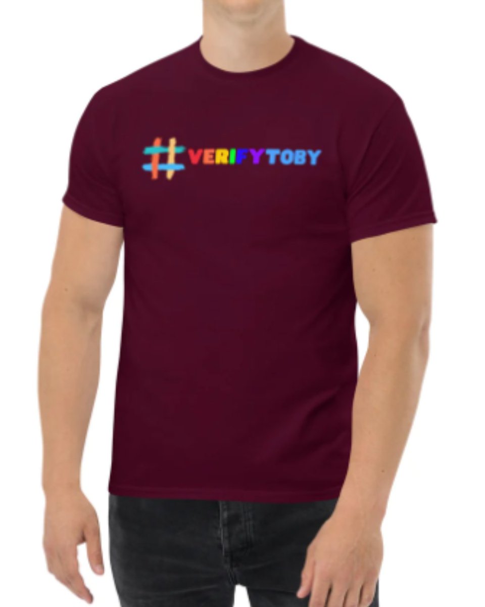 toby__smiles's tweet photo. I designed this t-shirt to help me get verified on Instagram and TikTok. Verification will help me spread positivity and make amazing products. Please support me by sharing this post and using the hashtag #VerifyToby. #SpreadPositivity #TobySmiles #MakingADifference #Verified https://t.co/OlrKd0Ruci