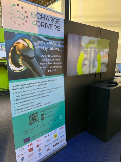 Charge4E's tweet photo. Let's talk about @Charge4E and its #smartcharging solutions! 

If you are at the EUCAR Reception, come meet us at our #ec4D booth to learn more about the project &amp; our recent work towards a #sustainable and user-centric #EV charging 🔋 🔌 experience!

#EUCAR #EUCAD2023 #emobility https://t.co/9MdsyoE8bV