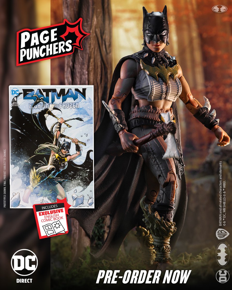 mcfarlanetoys's tweet photo. Batgirl 7" scale figure, available for pre-order NOW at select retailers!
➡️ https://t.co/VJsohLJeyl
Includes comic EXCLUSIVE to Page Punchers, and two axes, grappling hook, collectible art card and a base.
#McFarlaneToys #PagePunchers #Batgirl #FightingTheFrozen #DCDirect https://t.co/RA9JFqUlON