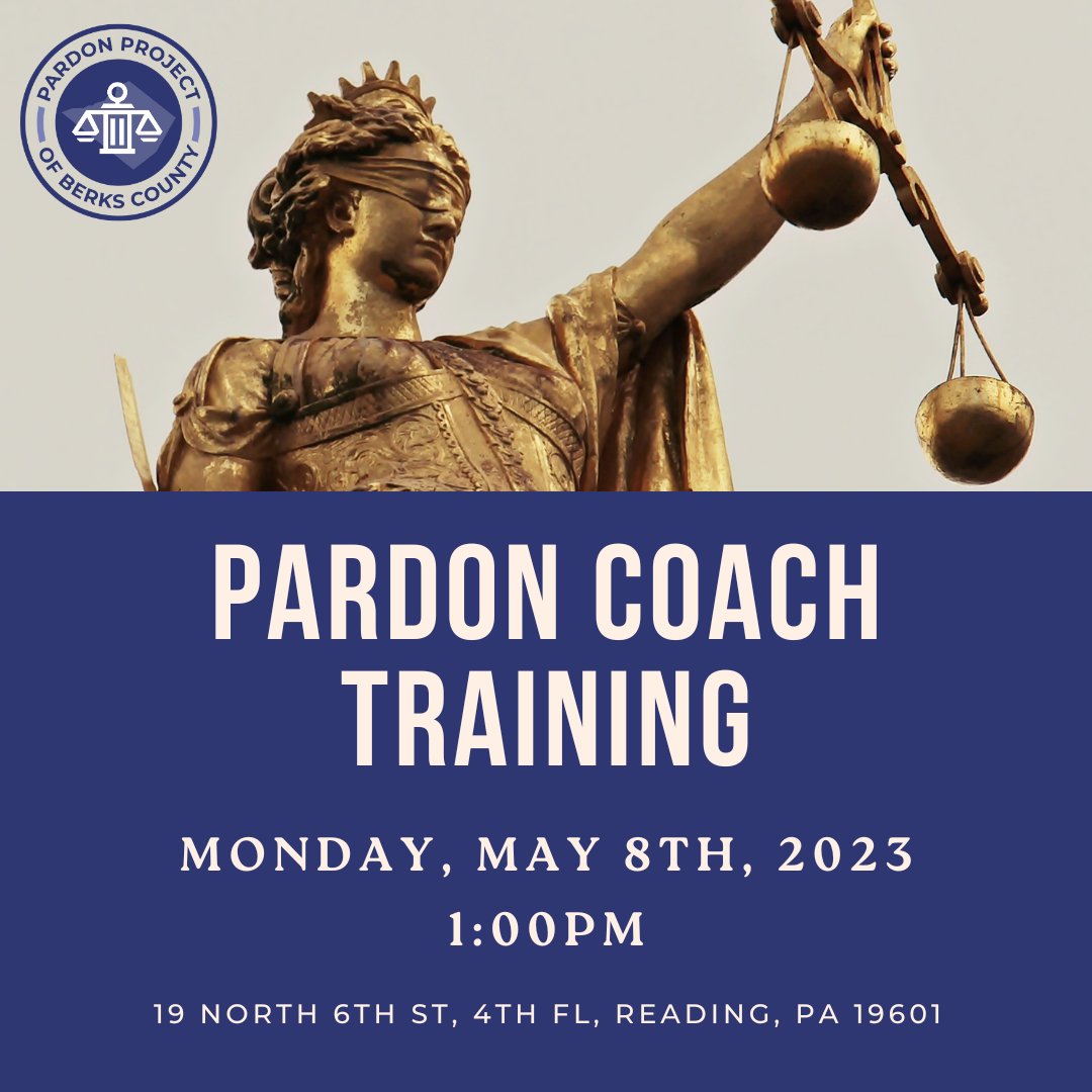 LOOKING FOR A MEANINGFUL VOLUNTEER OPPORTUNITY? 🤔

 As a Pardon Coach, you will provide guidance on writing detailed essays demonstrating how applicants have changed their lives for the better since their convictions. Join our training NEXT MONDAY!

#BCPS