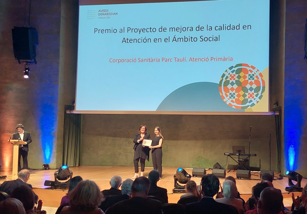 CSC_Consorci's tweet photo. 🏅 El @parctauli rep el #PremiosFAD de l'@Inst_Donabedian al Projecte de millora de la qualitat en atenció en l'àmbit social.
Enhorabona a l'equip professional d'aquesta entitat associada per aquest reconeixement! 🔝 https://t.co/Jp99fOrOOU