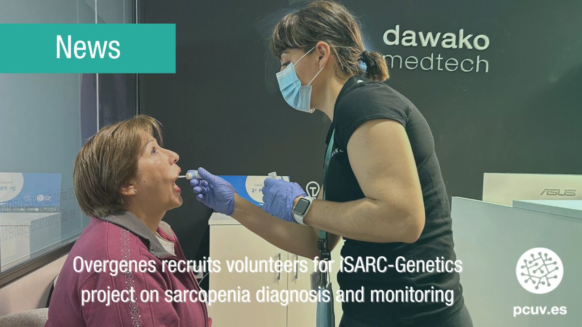 parccientificuv's tweet photo. 📰| #NewsPCUV 
@overgenes has been working since March 2021 on population screening and volunteer recruitment for the iSARC-GENETICS project.

More info️⬇️ 
https://t.co/3BQLUTHKwB https://t.co/dRYAeG3gUE
