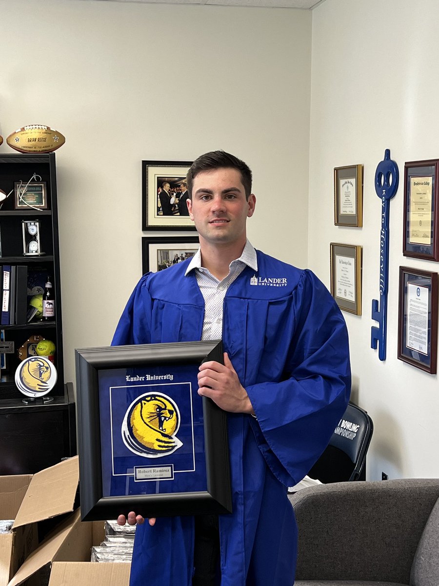 LanderAthletics's tweet photo. Congratulations to all our graduates today! We are so proud of you! Also special thanks to C.E. Bourne &amp; Co. for the generous donation to help us get these special gifts for our seniors! #cLawsUP https://t.co/uBezCsipzz