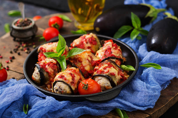 RusticoItaliano's tweet photo. For centuries, Italians have often used #eggplant as a magical substitute for meat. We highly recommend you try out Involtini Di Melanzane at Rustico Italiano. This dish is rolled eggplant with mozzarella, tomato, and basil in marinara sauce. https://t.co/rZqWBJ9uxd