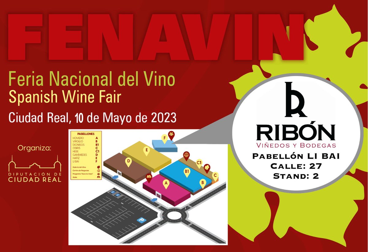 Bodegas Ribón participará el próximo 10 de Mayo en Fenavin, Feria Nacional del Vino que se celebrará en Ciudad Real, os esperamos!!