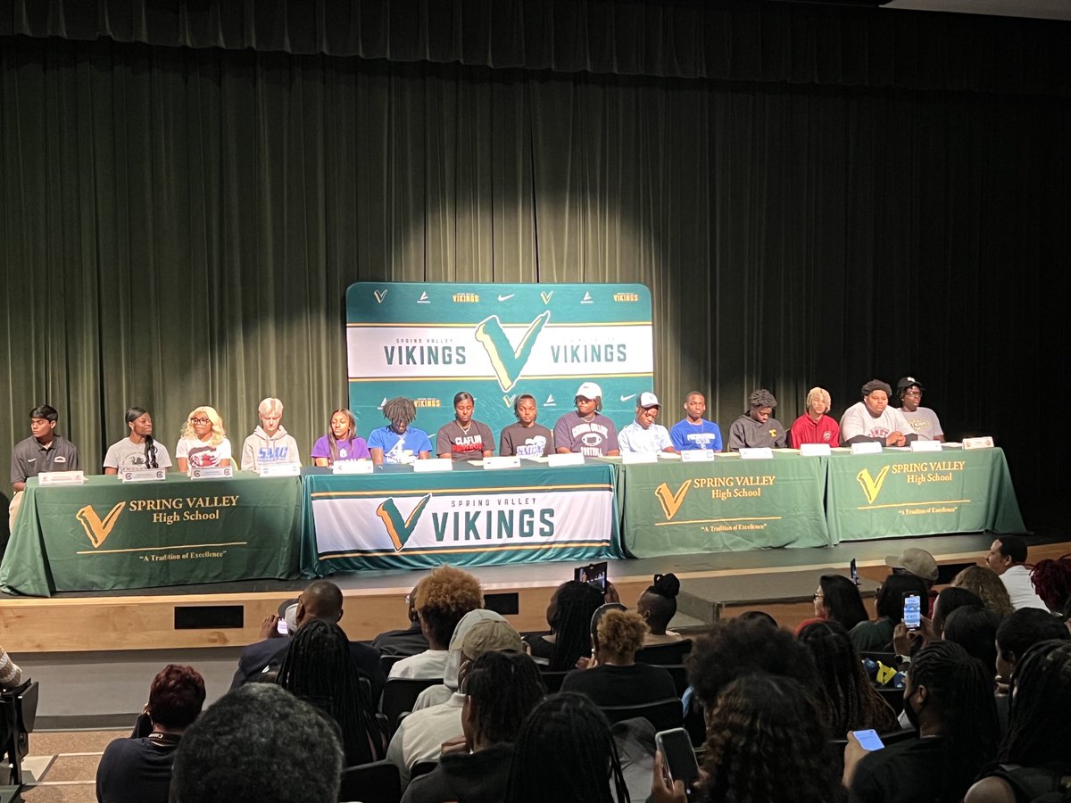 So proud of the following Spring Valley HS Football players who signed today. Some football and track! Zion, Jordan, Nigel, Alex, Hayden and CJ. Several colleges are getting big time players but more importantly great young men!! Love you guys! Be Great! ⁦<a href="/LouatTheState/">Lou Bezjak</a>⁩