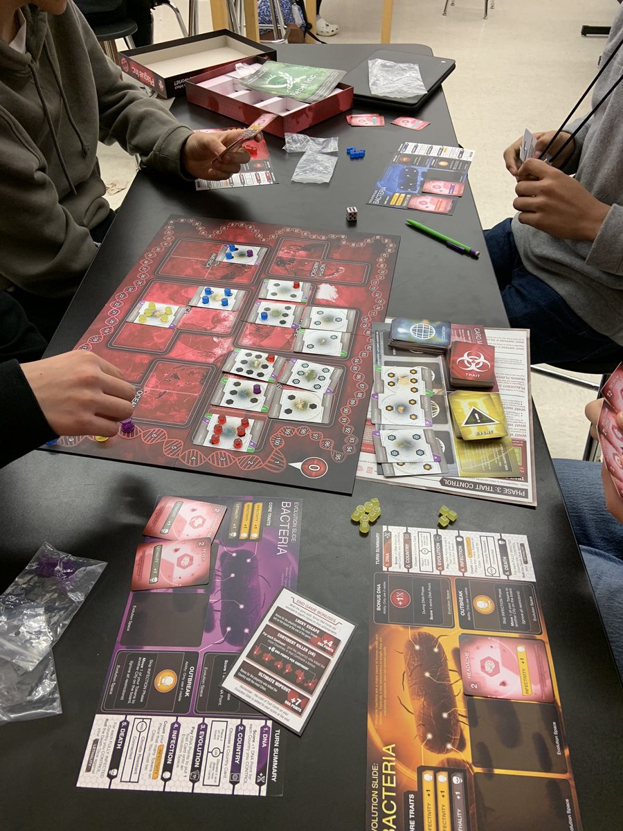 wlcjgreiner's tweet photo. What do we do after STAAR? Infect the world with a plague🦠🧫 #MedTerm #NisdCTE #WilsonISaVibe https://t.co/nWfac9ebH2