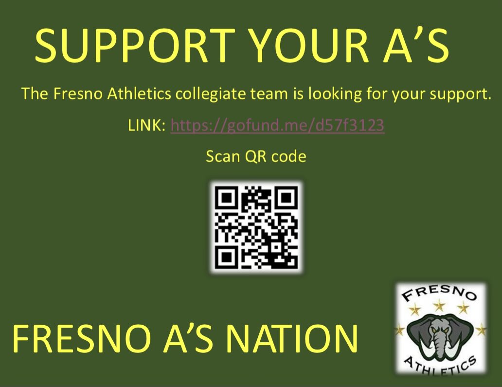 PLEASE SUPPORT OUR SUMMER COLLEGE TEAM GO FUND ME.  The team relies on fundraising to give this incredible experience and season.  Please SCAN THE QR CODE AND SUPPORT US (see the link, below).  Donate to the Go Fund Me and Repost/Forward this to everyone you know to support us!