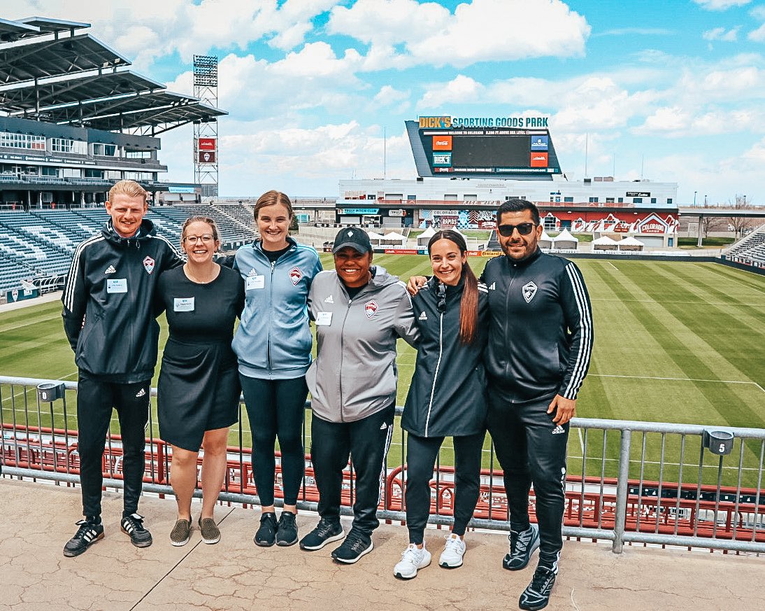 Colorado_Storm's tweet photo. 💼⚽💼 Last week, 60+ students from DPS middle schools attended Career Day at DSGP where they met with @ColoradoRapids front office &amp; CRYSC staff to learn about working in the sports industry before hitting the fields with Rapids players Keegan Rosenberry &amp; Connor Ronan! https://t.co/BDrQCXM82a