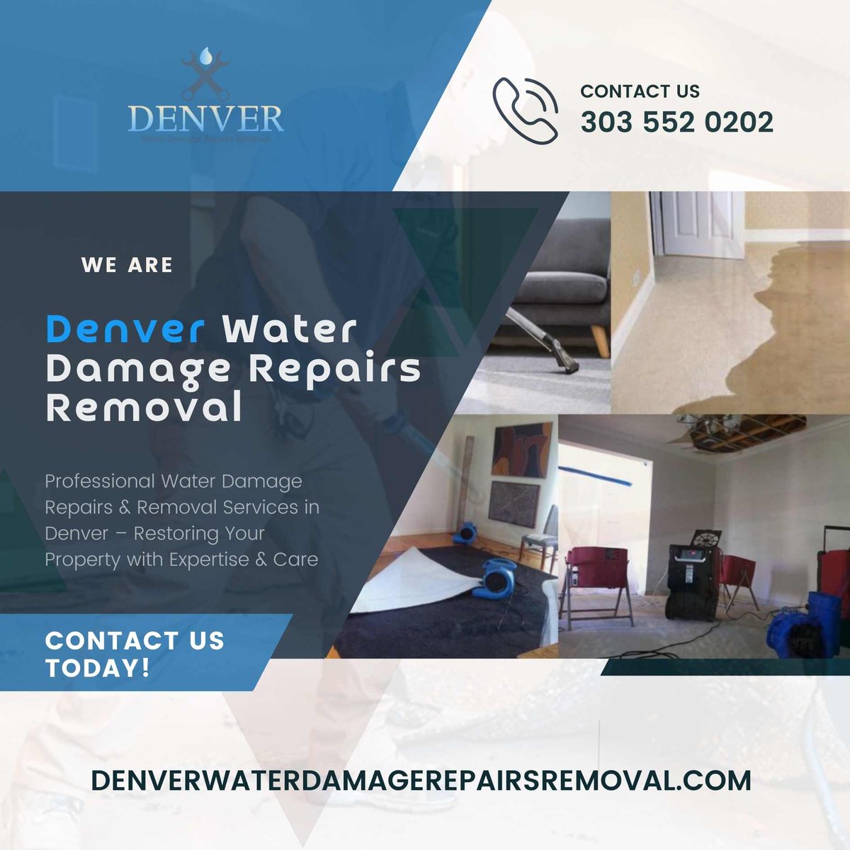 RepairsDenver's tweet photo. Top Water Damage Repair &amp; Removal Company in Denver for Commercial, Residential &amp; Emergency Damage
Call 303 552 0202
Visit https://t.co/ydJsq7G0sr
#DenverWaterDamage #WaterDamageRepair #WaterDamageRestoration #FloodDamageRepair #DenverRestorationServices #EmergencyRestoration https://t.co/1wzLSZsjH3