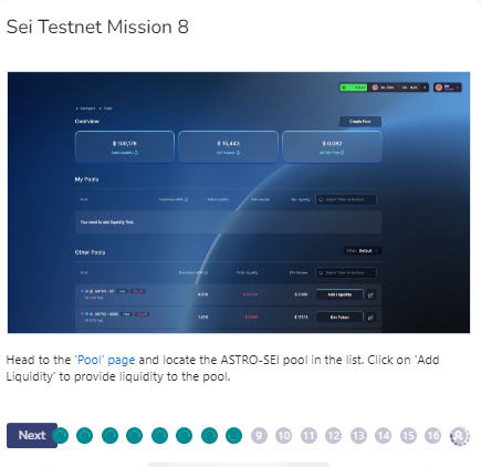 La_knock75's tweet photo. [5/8]
➡️ RDV sur " Pool page " 
➡️ Sélectionnez la pire ASTRO / SEI 
➡️ Mettez par exemple 5 ASTRO , l'équivalent se met en SEI
➡️ Add Liquidity
➡️ Vous obtiendrez des ASTRO-SEI-LP
➡️ Next https://t.co/Ld8wR6jkvJ