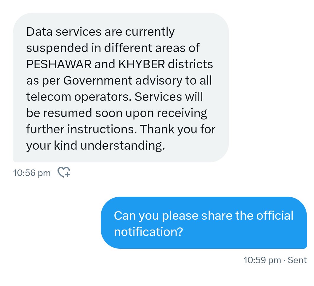 AfdWadood's tweet photo. Dear @jazzpk you cannot get away with these lame excuses. If there is any hinderance from government side then you must share official notification issued by @GovtofPakistan otherwise we won't let you violate our basic right of access to information.

#Restore3G4GInKhyber https://t.co/MMNeTf0GoB