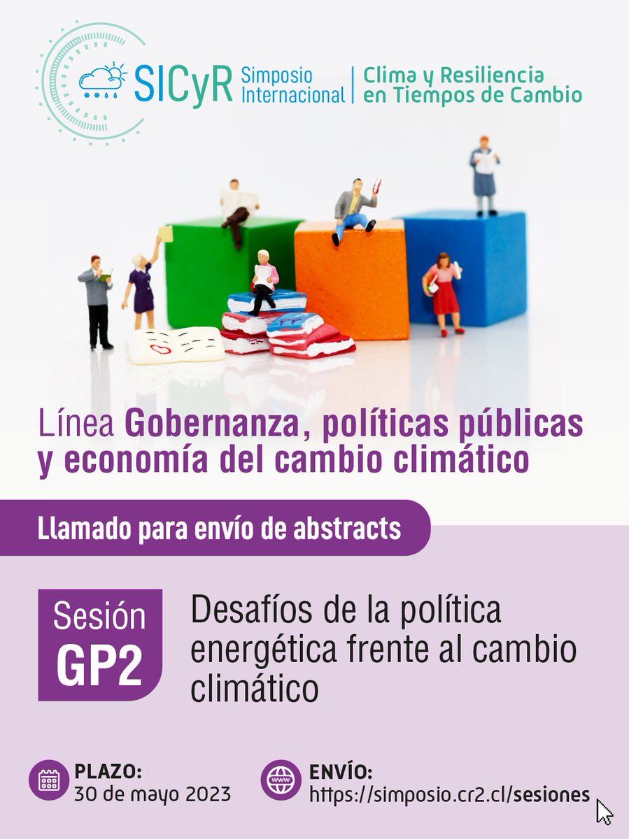 Se viene el Simposio CR2 y hasta el 30 de mayo está abierto el llamado a presentar resúmenes para las sesiones temáticas, aquí el link con los detalles
simposio.cr2.cl/sesiones/
