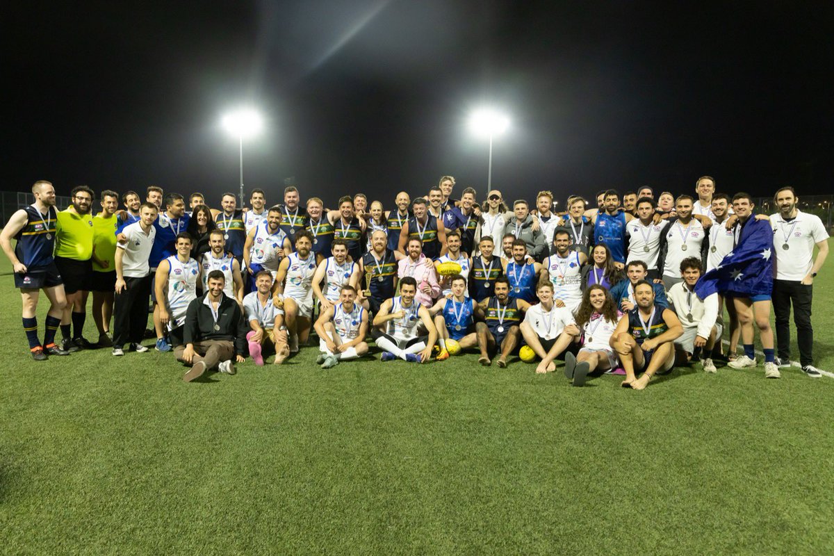 AFLME's tweet photo. International Football (@AFL) doesn’t get much bigger than this!! 

The first ever international Aussie Rules match played in Israel 🇮🇱. The city of Be’er Sheva hosted the match which has ANZAC history from WW1. https://t.co/LslkG8SIts