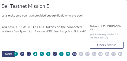 La_knock75's tweet photo. [5/8]
➡️ RDV sur " Pool page " 
➡️ Sélectionnez la pire ASTRO / SEI 
➡️ Mettez par exemple 5 ASTRO , l'équivalent se met en SEI
➡️ Add Liquidity
➡️ Vous obtiendrez des ASTRO-SEI-LP
➡️ Next https://t.co/Ld8wR6jkvJ