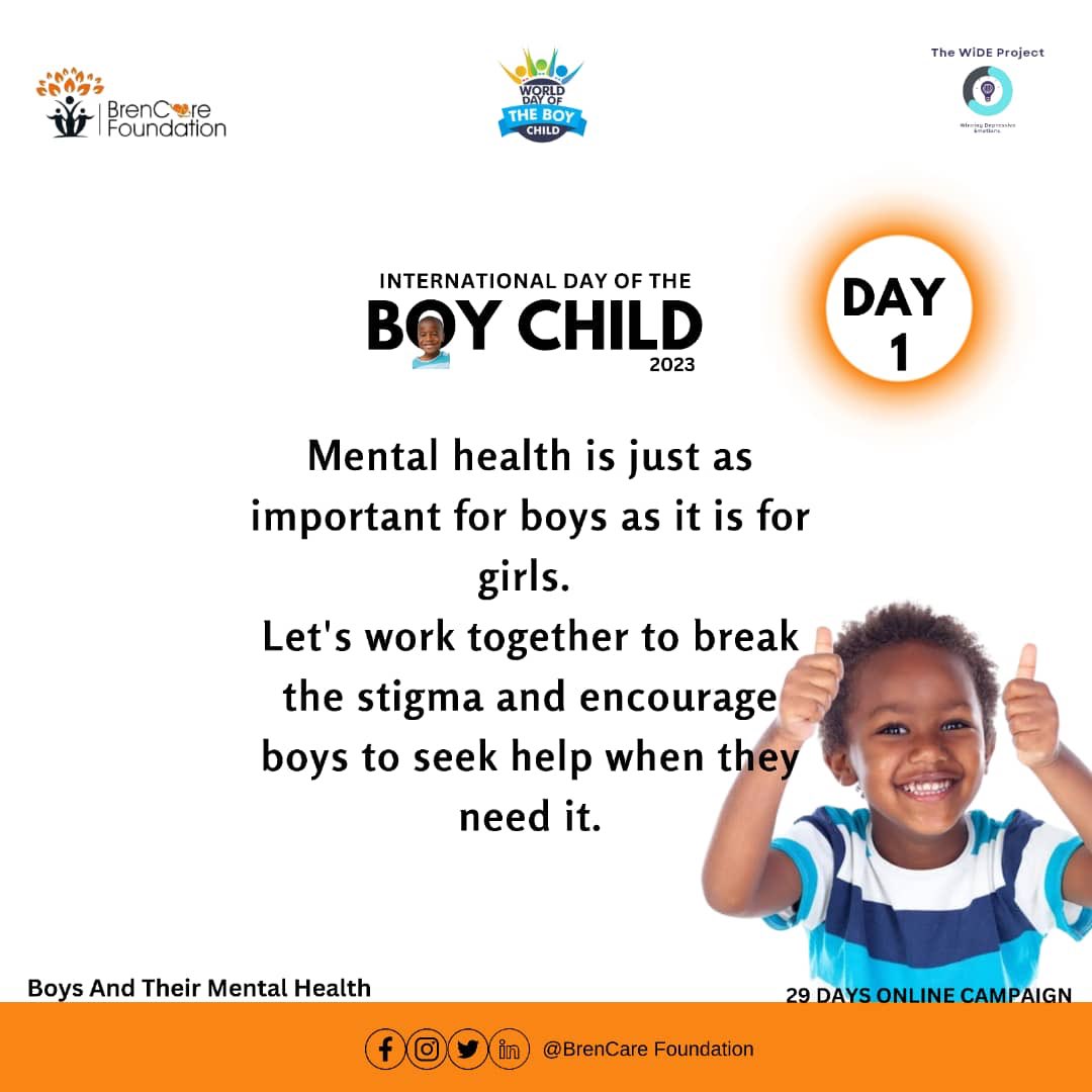 Best aspect of awareness to eradicate stigmatization is with the young let’s start it right with them. #Boysmentalhealth
#mentalhealthmatters
#mentalhealthawareness
#Seeksupport