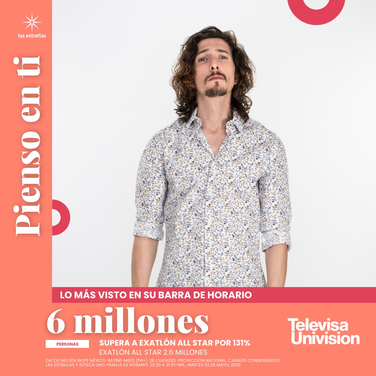 6 millones de fans hicieron posible que #PiensoEnTi superara a su competencia en un 131% 🥳🔝

¡Gracias por dejarnos entrar a tu hogar! 📺🎶

#TUPrensa #Ratings