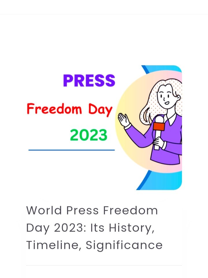 TwinkleTalks143's tweet photo. "World Press Freedom Day 2023"

Article Link: https://t.co/gt3pkmpbDj

#PressFreedomDay #WorldPressFreedomDay #PressFreedomDay2023
#WorldPressFreedomDay2023 #TwinkleTalks https://t.co/uWWkjSyrJW