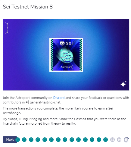 La_knock75's tweet photo. [7/8]
➡️ Si vous voulez envoyer un feedback , vous pouvez 
➡️ rejoignez le discord @astroport : https://t.co/Ffwsfjaezk
➡️ Remarque ! il est dit que plus vous faites de transaction sur Astroport, plus vous avez de chance de gagner un Sei Astro Badge ! https://t.co/PvfeMyXeL4