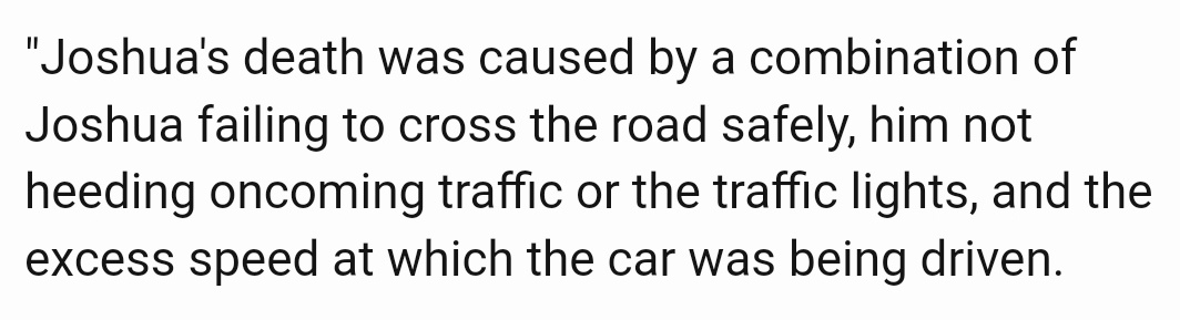 mike_temple's tweet photo. @martynschmoll Classic indeed is the shift from active to passive voice in the coroner's report in order to foreground Joshua as the guilty party and hide the identity of the driver to minimize his guilt: https://t.co/7ChbBUKNGL