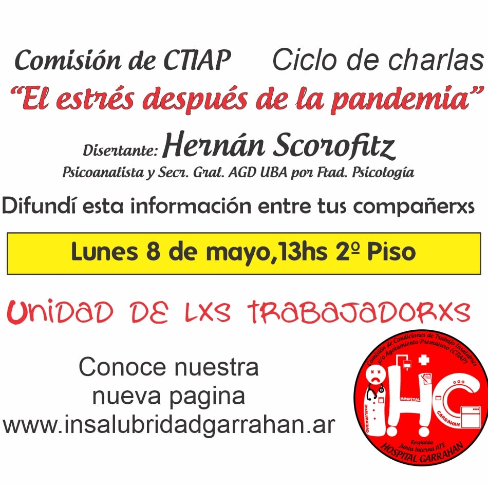 Invitamos a todxs lxs trabajadorxs del Hospital Garrahan a participar.

Subiremos la charla a nuestra página de YouTube 

<a href="/scorohernan/">Sigi Karl 🐔✊🍉</a>