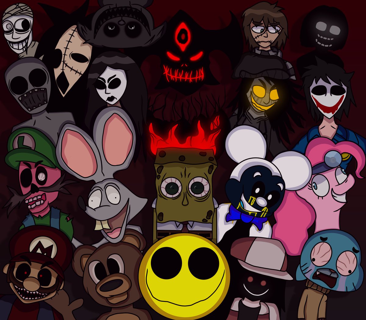 ThumbtacA's tweet photo. MORE CREEPYPASTAS!
#creepypasta #zalgo #dumped #evilotto #MrBear #Marioexe #strangledred #TheGrieving #Cupcakes #AbandonedByDisney #RapRat #IHateYou #BloodyPainter #Puppeteer #JaneTheKiller #BOB #TribeTwelve #HomicidalLiu #SeedEater #SleepExperiment #MrWideMouth #pokepasta https://t.co/5oFA0HDRwU
