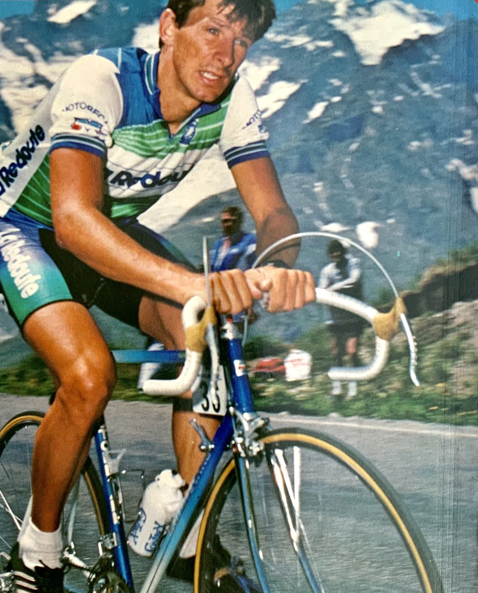 mission753's tweet image. Paul Sherwen on the Col du Galibier during stage 18 of the 1984 Tour de France, Bourg d’Oisans-La Plagne.

📷 Howard Morrow