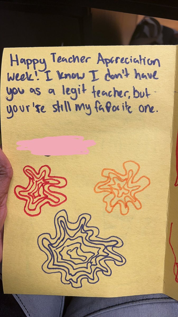 Kieramcnu's tweet photo. Sometimes your presence is bigger then you know. I received a lot this week but this one today caught me by surprise. I strive to be a better teacher and person everyday because of them. #fmsteach https://t.co/eebAAvnMXY