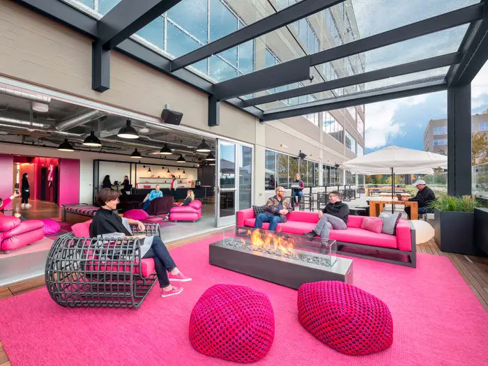 Our employees can often be found taking a break and soaking up the sun in our next-level outdoor spaces. It’s awesome to see our creative Real Estate team be recognized by Business Insider Magazine for the SUPER COOL spaces they create for us all. #DreamBig&amp;Deliver