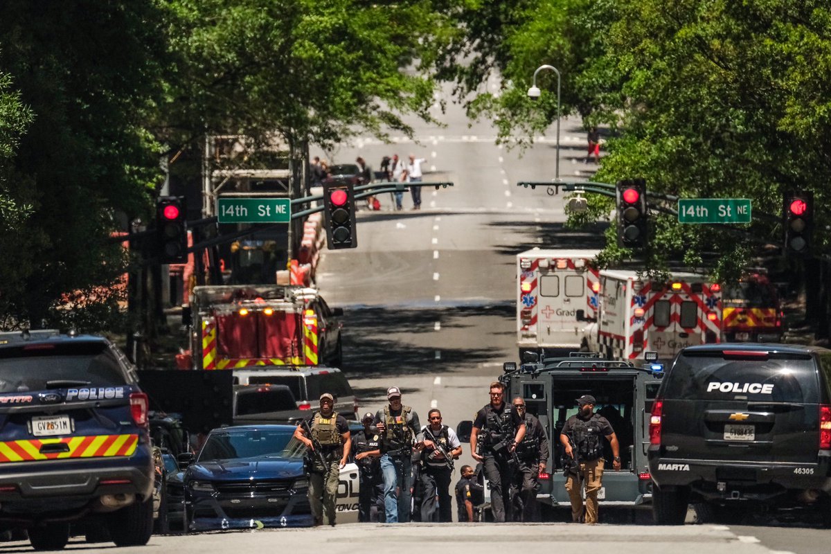ATLANTA POLICE: Released just now by <a href="/Atlanta_Police/">Atlanta Police Department</a>: 

“Our latest:
There have been no additional shots fired since the initial incident unfolded. We are currently aware of five shooting victims related to this situation. Four have been transported to the hospital for treatment