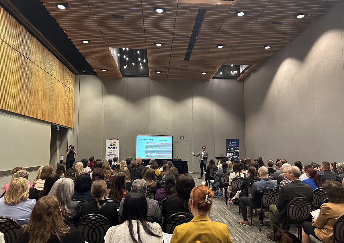 TheWpgChamber's tweet image. Our 1st general breakout session welcomes:
➡️ Jordan Friesen, President, Mindset Mental Health Strategy
➡️ Anna McGregor, Associate Consultant, Mindset Mental Health Strategy Inc.
to share on mental health and DEI. 🧠
#CODEConference #CODEThoughts