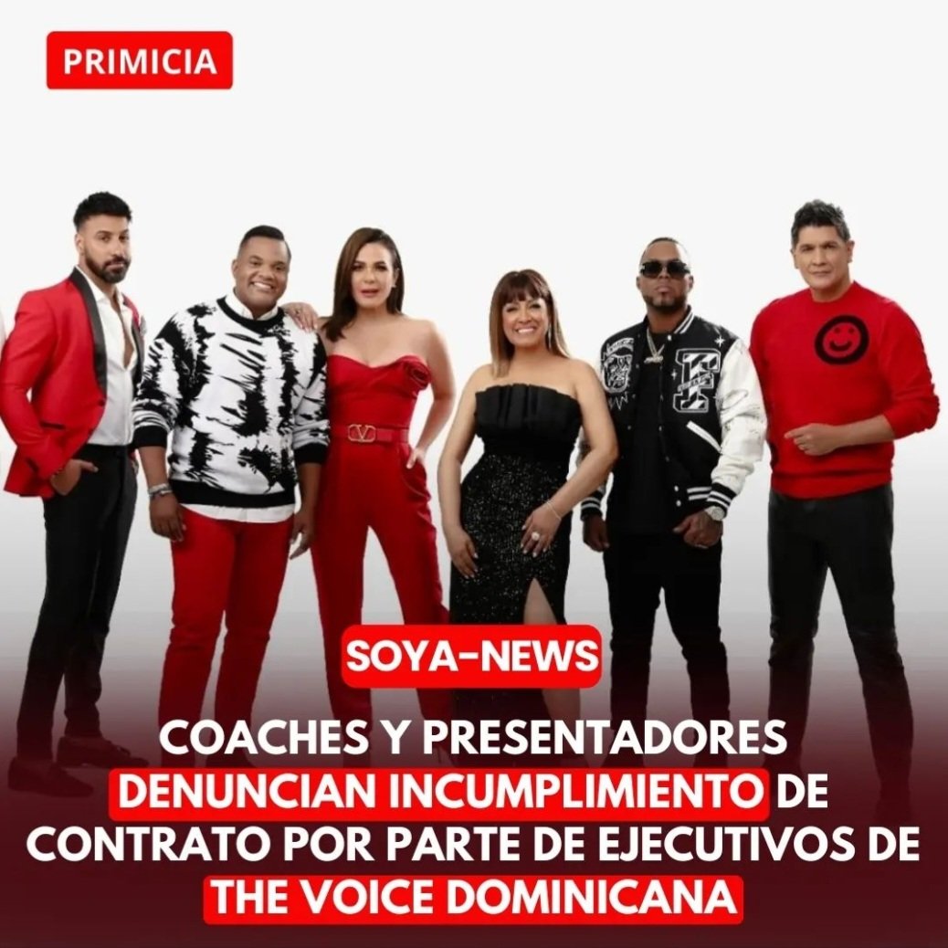 soyateando's tweet photo. 🚨➡️Coaches y presentadores denuncian incumplimiento de contrato por parte de ejecutivos de The Voice Dominicana 
#thevoicedominicana #inclumplimiento #coaches #primicia https://t.co/J4EAogPvXh