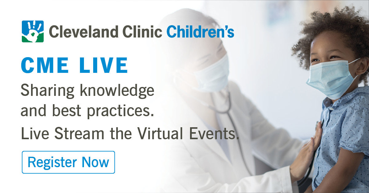 Excited to be a part of CleClinicKids CME live event about fatty liver disease on May 18. Join us.