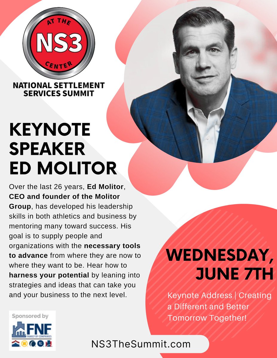 ORKnowledge's tweet photo. @TheSummit_NS3 welcomes Ed Molitor as a Keynote Speaker in #StLouis this year 🎉 We look forward to hearing his keynote address on Creating a Different and Better Tomorrow Together! Click here ➡️ https://t.co/27kYHHmslp to see the full agenda 📅 https://t.co/SnusjIc2VX