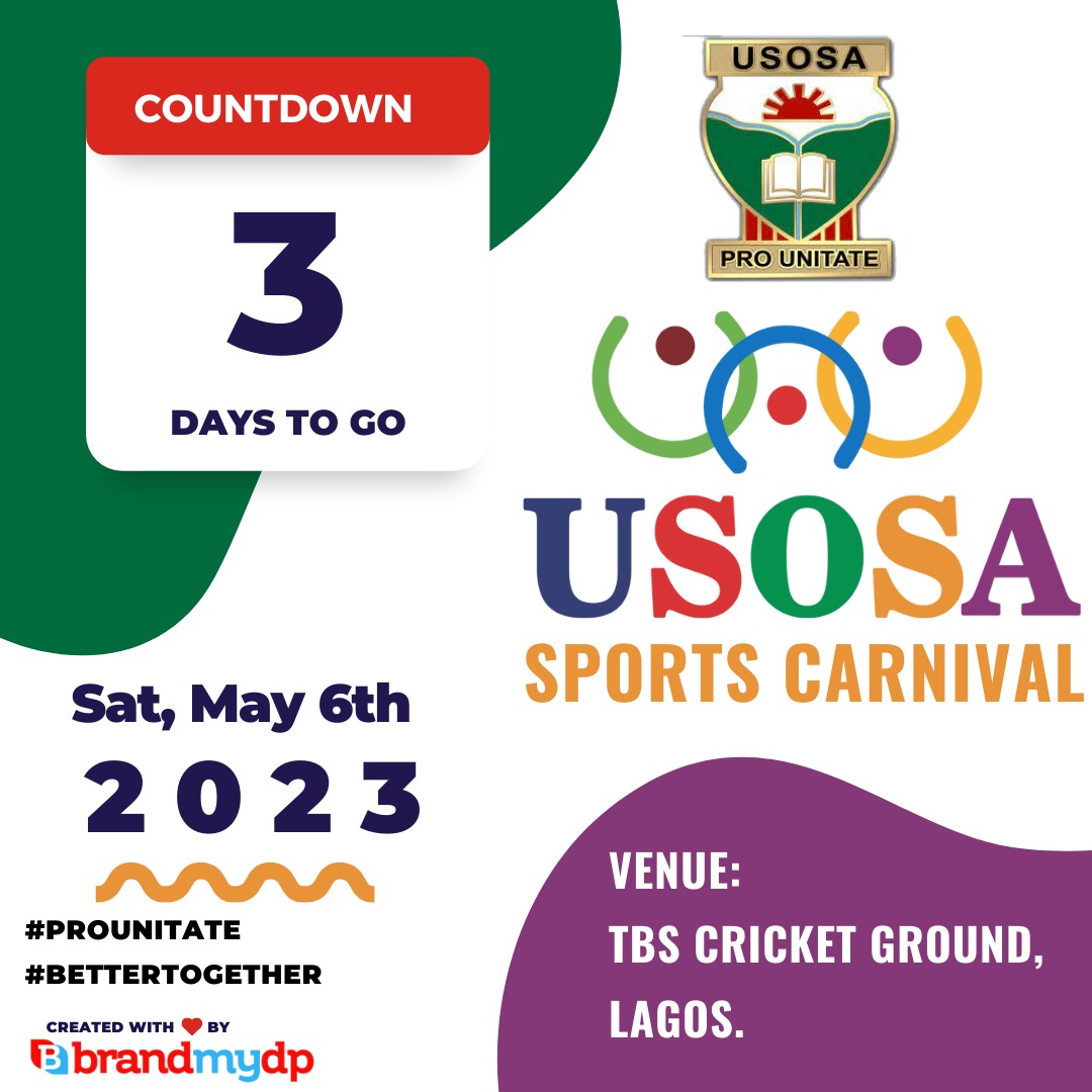 USOSAonline's tweet photo. It's the countdown to the inaugural edition of the USOSA SPORTS CARNIVAL. Join the sport fiesta mood by sharing your unique FGC unity story. 
NB: Participants stand a chance to win amazing prizes from our sponsors.

How to participate: https://t.co/vo9jt1gMIa