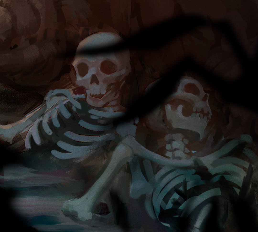 Some close-ups of the previous illustration.

I was asked to portray this cute character surrounded by many dangers, that were so fun to came up with and paint!