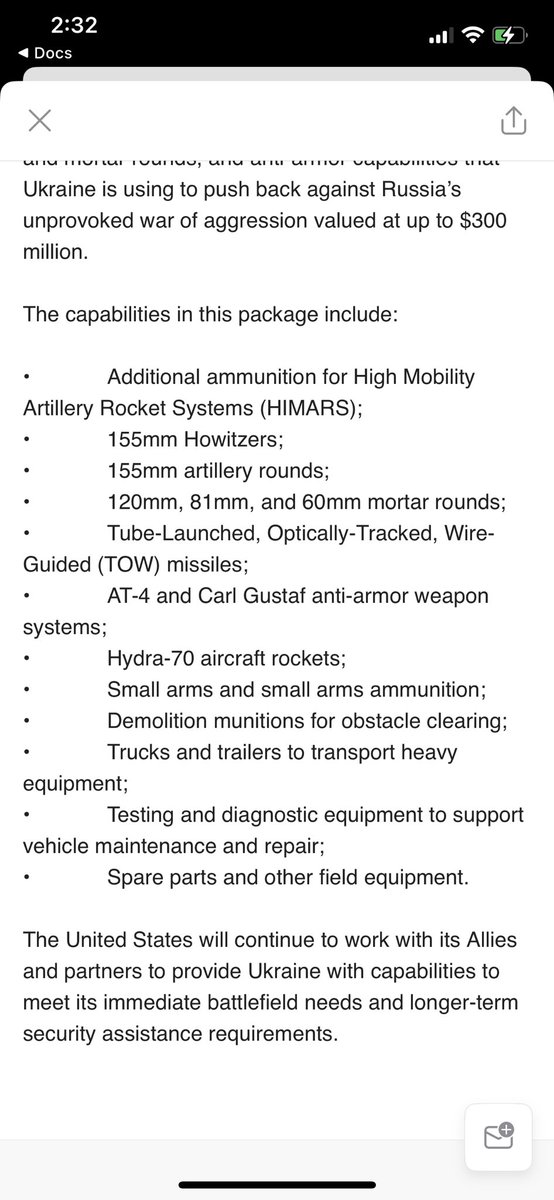 Lara Seligman on Twitter "Full list of capabilities in the latest