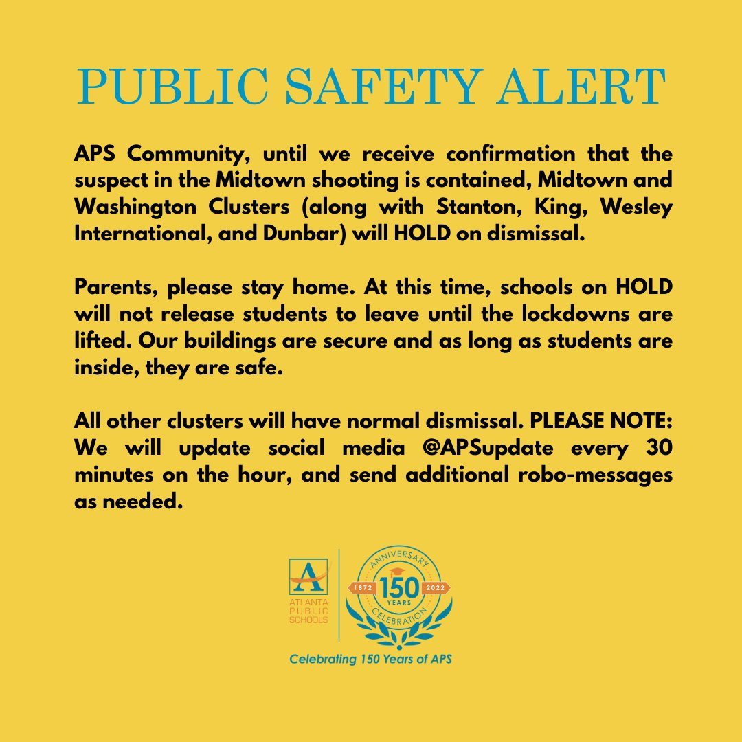 Atlanta Public Schools Safety Alert UPDATE