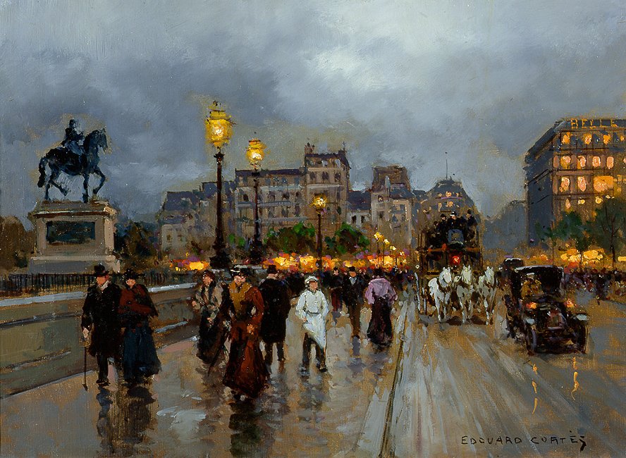 Edouard Leon #CORTES, 'PARIS, PONT NEUF' #art #arttwit #twitart #iloveart #followart #artlover #EdouardLeonCortes