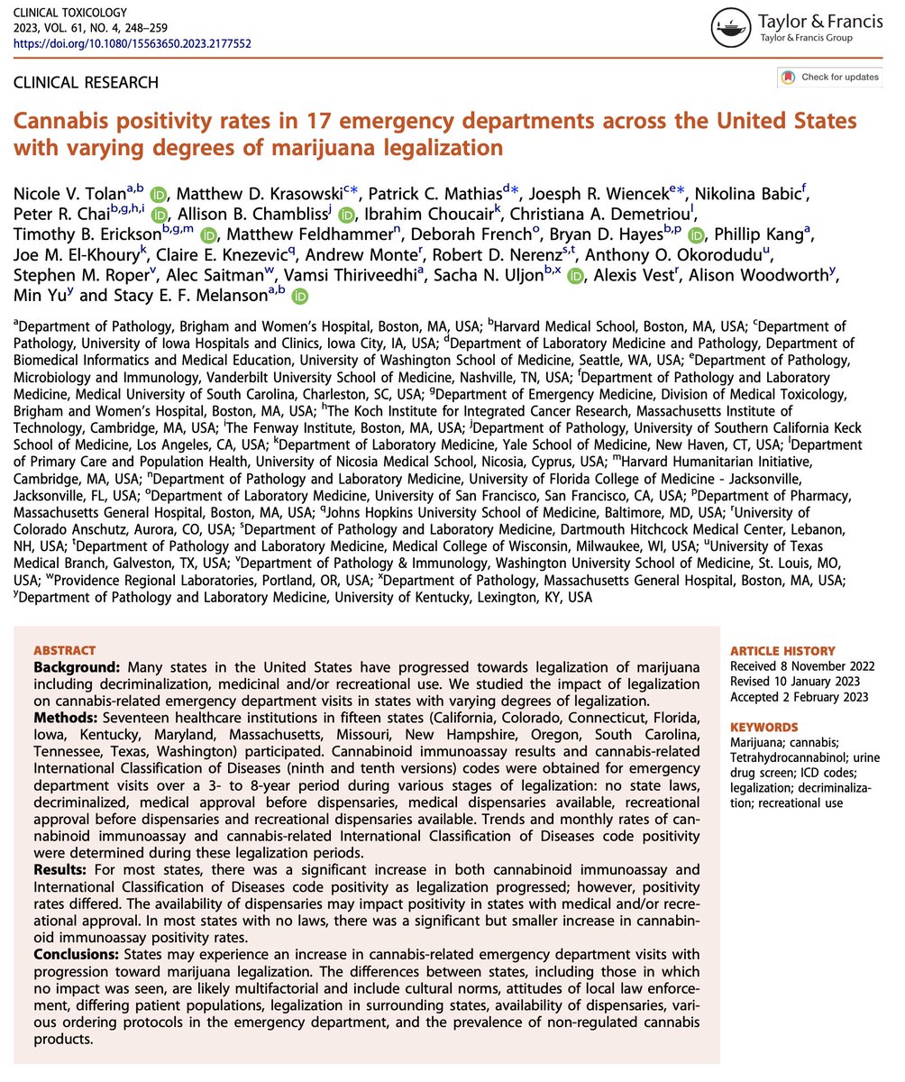 What a multi-site collaborative effort to see this one through to completion! Free downloads here in @Clin_Tox: tandfonline.com/eprint/YAZMX2H… @PeterRchai @Harvard_Tox