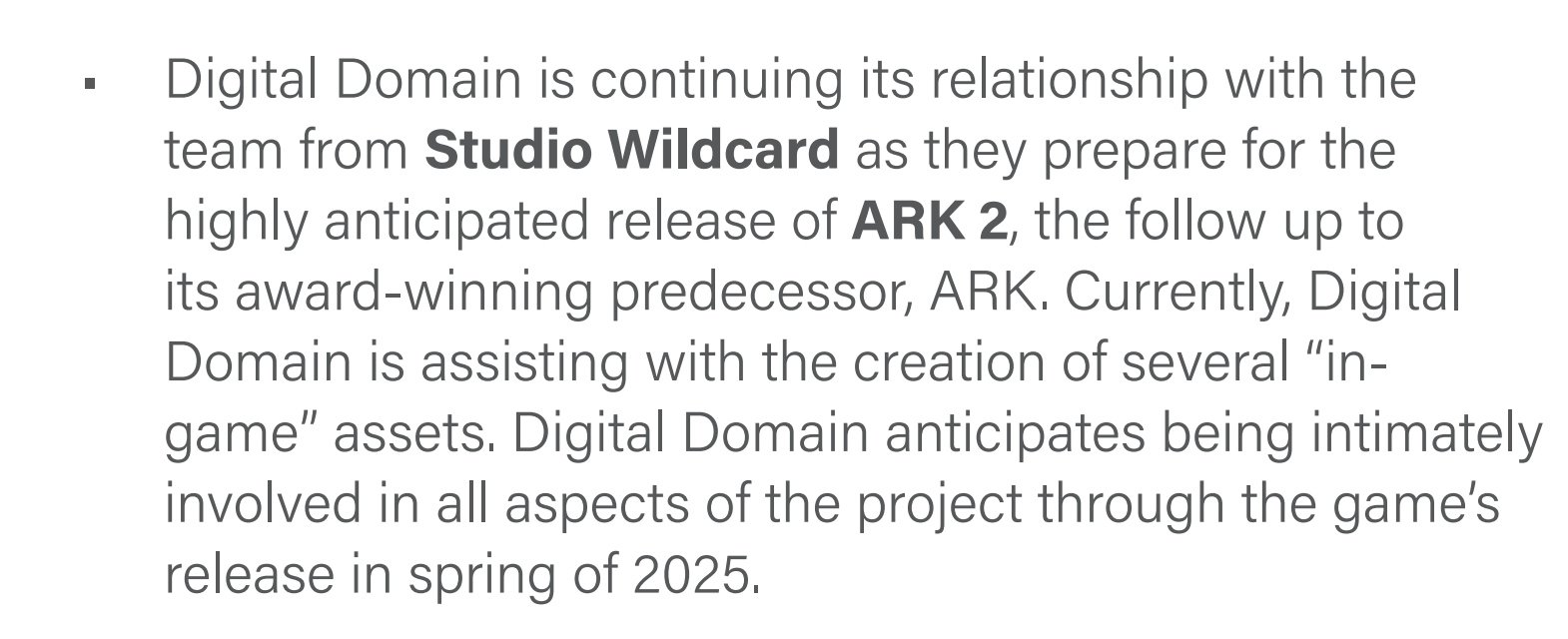 ARK 2 tem lançamento adiado para o fim de 2024