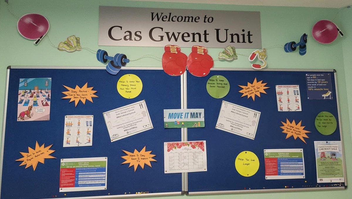 Cas Gwent Ward Chepstow, fabulous ‘move it May’ board, well done all can’t wait to tweet further initiatives