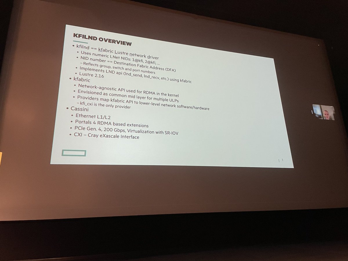 glennklockwood's tweet photo. Lustre has a libfabric network driver now! I wonder if we’ll see anyone besides HPE support kfabric by writing providers beyond the Slingshot CXI interface. Maybe an EFA provider for FSx Lustre?
#LUG23 https://t.co/L7V6ppzW5p