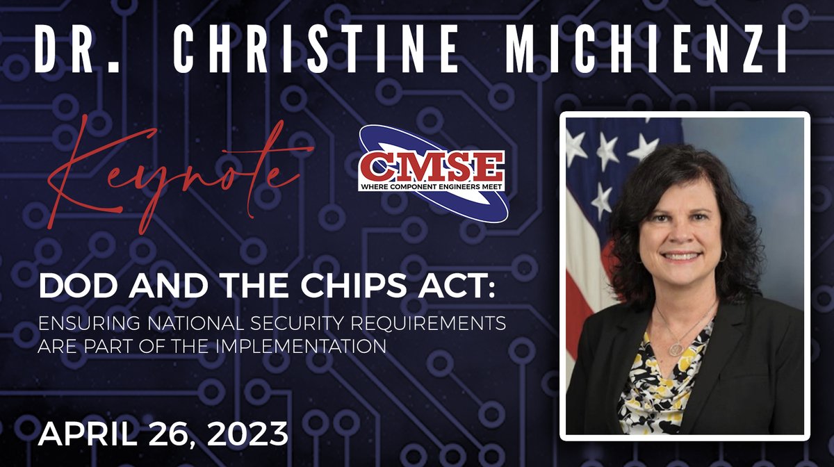 CmseConference's tweet image. CMSE 2023 Video Recap &amp;amp; Thank You - Watch a video recap of CMSE 2023, including the FULL Keynote address by Dr. Christine Michienzi on the CHIPS Act + More. mailchi.mp/tjgreenllc/cms…
