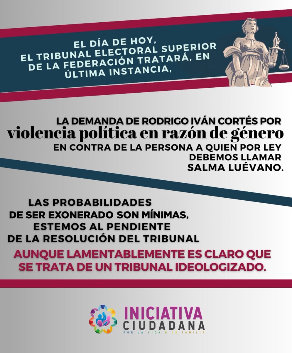 AmalavidaAC1's tweet photo. 🔴 Sigue la transmisión en vivo de la sesión del @TEPJF_informa donde tratarán, en última instancia, la demanda de @rodrigoivanc por violencia política de género en contra de Salma Luévano. #TodosSomosRodrigoIvan

▶️ https://t.co/iCE1MjZ5ju

▶️ https://t.co/MBa177SJVe https://t.co/yEa4AEwKmW