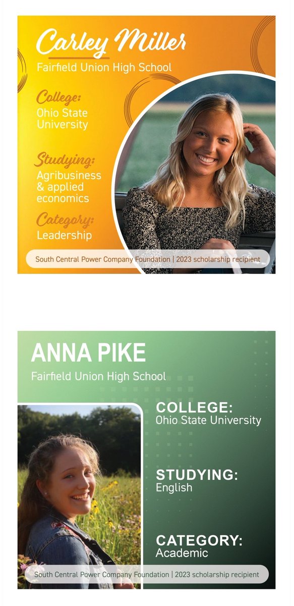 Congrats to our six <a href="/SouthCentralPow/">South Central Power</a> scholarship winners! Proud of you all! #FalconPride