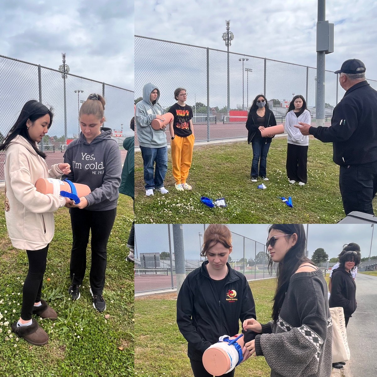 Thank you <a href="/VBRescueEMS/">Virginia Beach EMS</a> Davis Corner for teaching and allowing HSA students to practice life saving skills! <a href="/hsa_bhs/">Health Sciences Academy</a> is so appreciative of your time and service to the community! ❤️💛 <a href="/BHSMarlins/">Bayside Marlins</a> <a href="/TroyWalton24/">Troy Walton</a>