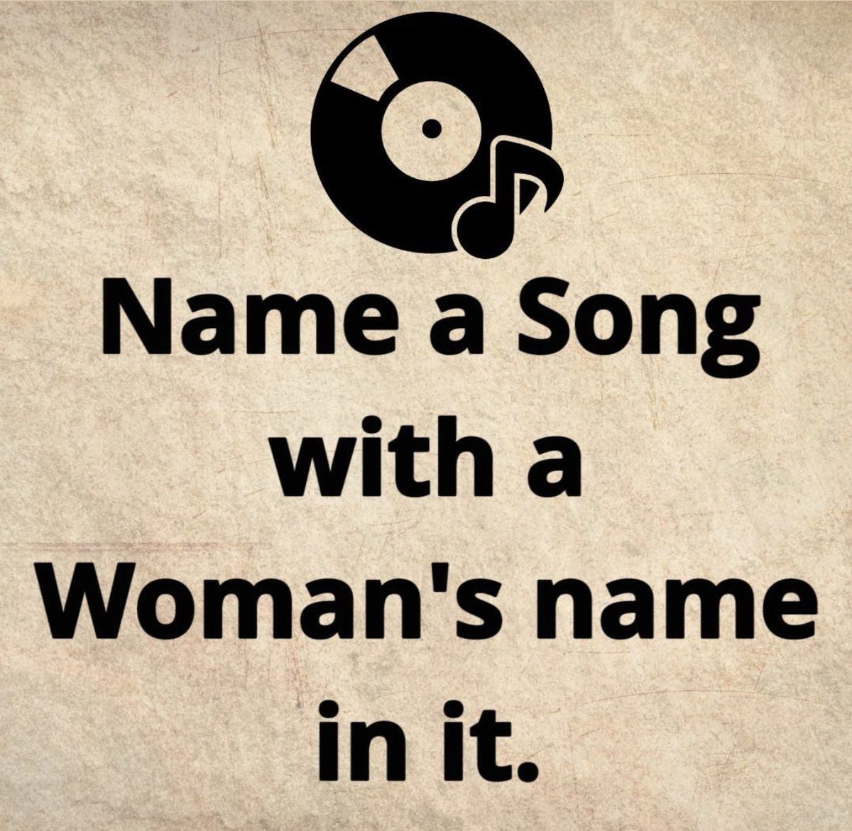 TheRealDudja's tweet photo. Name a song with a Woman’s name in it https://t.co/lyKwQ9sDkM