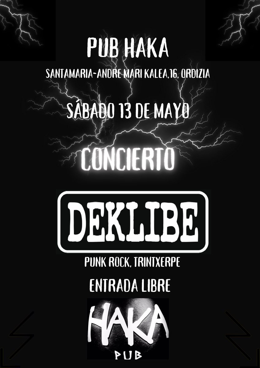 deklibe's tweet photo. Eyyy!!! El sábado 13 de mayo nos vemos en Ordizia!!!!! 🙌🏽🔥🙌🏽🔥
Estaremos en Pub Haka!!! 🤘🏽🖤🤘🏽🖤
ᗪEKᒪIᗷE 𝑅𝑜𝑐𝑘 & 𝑅𝑜𝑙𝑙
#deklibe #lademocraciahamuerto #punkrock #punk #hardcore #rock #rockandroll #rock #concierto #guitar #drums #bass #livemusic #live #stage #lights https://t.co/1KwaZo9y7j