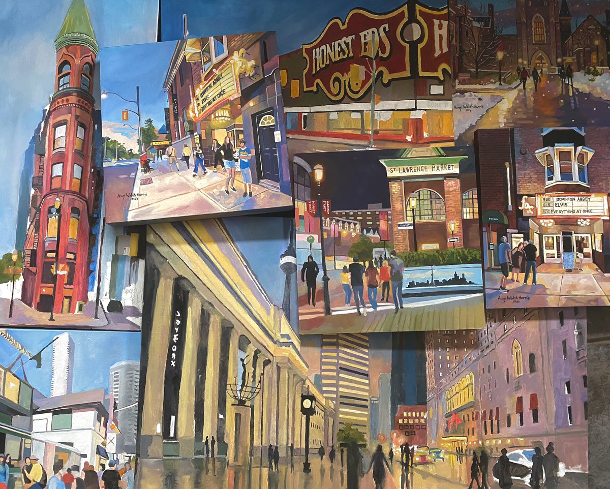 Finishing off all of my Toronto paintings for my upcoming show at <a href="/VintHomeBoutiq/">VintageHomeBoutique</a> Sat May 27th. #TorontoArt #Toronto #oilpainting